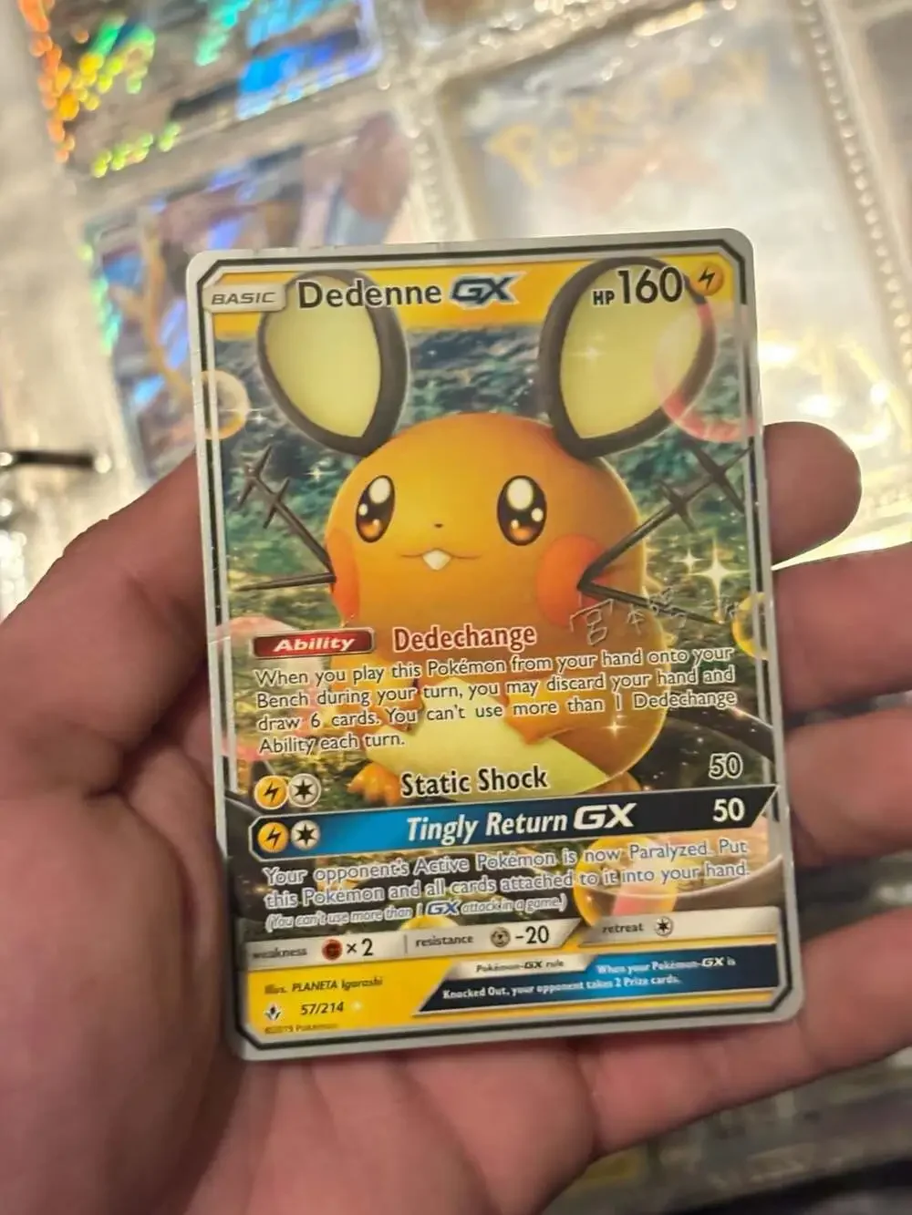 Dedenne GX 57/214 Pokemon World Championships 2019 Deck Card